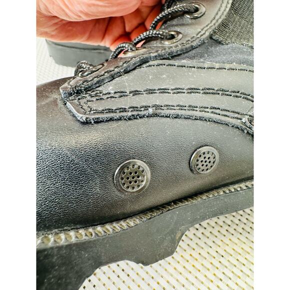 Military Tactical All Black Combat Boots Mens Size 9R Outdoor Training Shoes - Picture 11 of 15